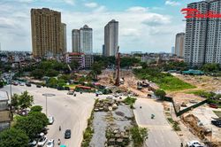 C&ocirc;ng trường n&uacute;t giao Phạm Tu - đường 70 tăng tốc thi c&ocirc;ng sau khi được b&agrave;n giao mặt bằng
