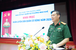 Quảng Ninh: Ban CHQS phường Mạo Khê khai mạc huấn luyện dân quân cơ động năm 2026