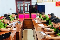 Công an phường An Khê ra mắt phần mềm kiểm tra trắc nghiệm nghiệp vụ cơ bản