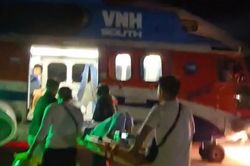 Thuê trực thăng đưa nữ du khách từ đảo Phú Quý vào đất liền cấp cứu