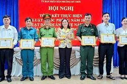 Phường Mỹ Thới tổng kết thực hiện c&aacute;c luật về quốc ph&ograve;ng, an ninh