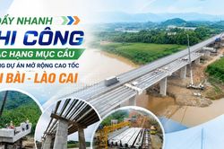 Đẩy nhanh thi c&ocirc;ng c&aacute;c hạng mục cầu trong Dự &aacute;n mở rộng cao tốc Nội B&agrave;i - L&agrave;o Cai