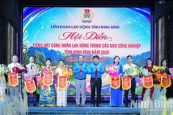 Sôi nổi Hội diễn 'Tiếng hát công nhân lao động trong các Khu công nghiệp tỉnh Ninh Bình năm 2026'