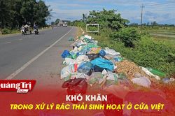 Khó khăn trong xử lý rác thải sinh hoạt ở xã Cửa Việt