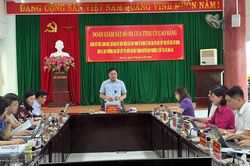 Chủ nhiệm Ủy ban Kiểm tra Tỉnh ủy Đỗ Văn Thắng giám sát tại xã Hòa An