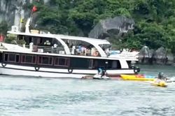 Hai t&agrave;u du lịch va chạm tr&ecirc;n vịnh Lan Hạ, một phụ nữ tử vong