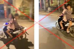Ngồi ngược trên xe máy để 'sống ảo', thiếu niên và chủ xe bị phạt 15 triệu đồng