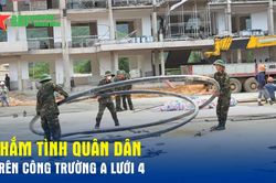 Thắm tình quân dân trên công trường xã A Lưới 4