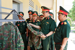 Trung tướng Đào Tuấn Anh kiểm tra công tác chuẩn bị hội thi 'Doanh trại chính quy, xanh, sạch, đẹp'