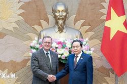 Chủ tịch Quốc hội Trần Thanh Mẫn tiếp Ph&oacute; Chủ tịch Quốc hội Cộng h&ograve;a Li&ecirc;n bang Đức
