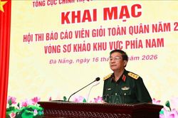 Khai mạc Hội thi Báo cáo viên giỏi toàn quân năm 2026 khu vực phía Nam