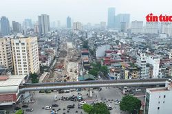 Cận cảnh khu vực sắp giải phóng mặt bằng làm bãi đỗ xe, trạm sạc trên Vành đai 1