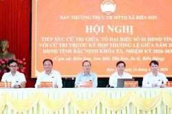 Tổ đại biểu số 1, HĐND tỉnh tiếp x&uacute;c cử tri tại x&atilde; Bi&ecirc;n Sơn