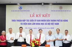 Đ&agrave; Nẵng v&agrave; Viện H&agrave;n l&acirc;m Khoa học x&atilde; hội Việt Nam k&yacute; kết Bi&ecirc;n bản thỏa thuận hợp t&aacute;c giai đoạn 2026 - 2030