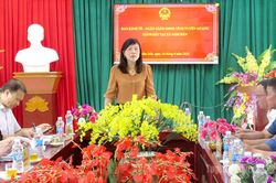 Đoàn giám sát của Ban Kinh tế - Ngân sách HĐND tỉnh làm việc tại xã Nấm Dẩn