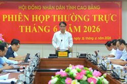 Phiên họp Thường trực HĐND tỉnh tháng 6 năm 2026