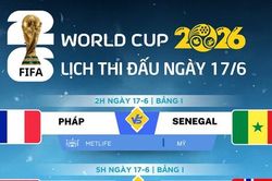 Lịch thi đấu World Cup 2026 ng&agrave;y 17-6