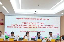 Đại biểu HĐND thành phố Hà Nội - Đơn vị bầu cử số 13 tiếp xúc cử tri trước kỳ họp