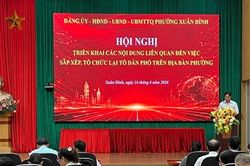 Phường Xu&acirc;n Đỉnh triển khai c&aacute;c nội dung sắp xếp, tổ chức lại tổ d&acirc;n phố tr&ecirc;n địa b&agrave;n