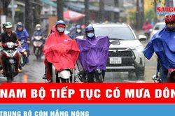 Nam bộ tiếp tục c&oacute; mưa d&ocirc;ng, Trung bộ c&ograve;n nắng n&oacute;ng