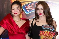 Hồ Ngọc H&agrave; đọ d&aacute;ng, khoe nhan sắc rạng ngời c&ugrave;ng Thanh Hằng tr&ecirc;n thảm đỏ