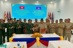 Bộ đội Biên phòng tỉnh Đồng Tháp và Ty Công an tỉnh Prey Veng ký kết thỏa thuận hợp tác năm 2026