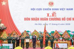 Hội Cựu chiến binh Việt Nam đón nhận Huân chương Hồ Chí Minh