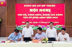 Hội nghị cán bộ, công chức, người lao động các cơ quan Đảng xã Mỹ Thuận năm 2026