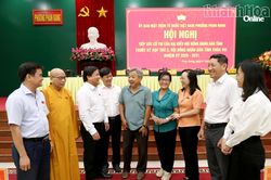 Chủ tịch HĐND tỉnh Lâm Đông và các đại biểu HĐND tỉnh tiếp xúc cử tri phường Phan Rang