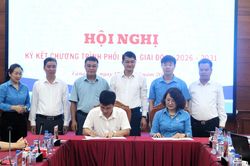 Ký kết chương trình phối hợp giữa Liên đoàn Lao động tỉnh với Đảng ủy các phường, xã giai đoạn 2026 - 2031