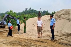 Công an xã Hưng Khánh phối hợp phát hiện, xử lý doanh nghiệp tàng trữ khoáng sản không rõ nguồn gốc hợp pháp