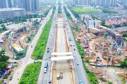 Nút giao Vành đai 3,5 và Đại lộ Thăng Long: Tiến độ thực tế dự án 2.400 tỷ đồng