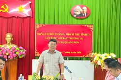 Phó Bí thư Tỉnh ủy Bùi Thắng chỉ đạo khắc phục khó khăn tại xã Quảng Sơn