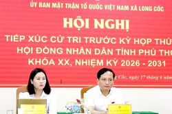 Đại biểu HĐND tỉnh tiếp xúc cử tri xã Long Cốc trước Kỳ họp thứ Ba