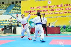 Thi đấu môn Karate Đại hội Thể dục thể thao tỉnh Thái Nguyên lần thứ X