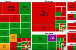 Bất động sản lao dốc, VN-Index đánh mất sắc xanh cuối phiên