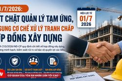 Từ 1/7: Siết chặt quản lý tạm ứng, bổ sung cơ chế xử lý tranh chấp hợp đồng xây dựng