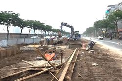 Đường V&otilde; Ch&iacute; C&ocirc;ng được ho&agrave;n trả mặt bằng, giảm &ugrave;n tắc v&agrave; ngập &uacute;ng
