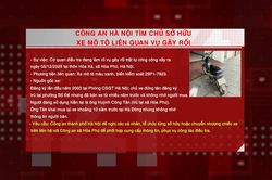 Công an Hà Nội tìm chủ sở hữu xe mô tô liên quan vụ gây rối trật tự công cộng