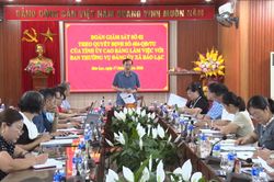 Đoàn giám sát số 2 của Tỉnh ủy làm việc với Ban Thường vụ Đảng ủy xã Bảo Lạc