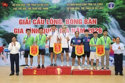 Bế mạc Giải cầu l&ocirc;ng, b&oacute;ng b&agrave;n gia đ&igrave;nh quốc gia năm 2026