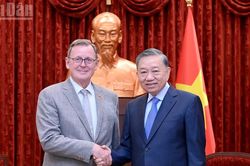 Tổng B&iacute; thư, Chủ tịch nước T&ocirc; L&acirc;m tiếp Ph&oacute; Chủ tịch Quốc hội Cộng h&ograve;a Li&ecirc;n bang Đức Bodo Ramelow