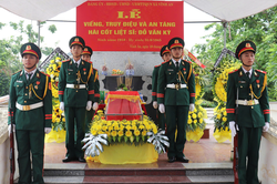 Truy điệu v&agrave; an t&aacute;ng h&agrave;i cốt liệt sĩ Đỗ Văn Kỳ