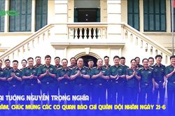 Đại tướng Nguyễn Trọng Nghĩa thăm, chúc mừng các cơ quan báo chí quân đội nhân Ngày 21-6