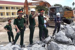 Bộ CHQS TP Đà Nẵng kiểm tra tiến độ xây dựng Hải đội Dân quân thường trực