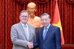 Tổng B&iacute; thư, Chủ tịch nước T&ocirc; L&acirc;m tiếp Ph&oacute; Chủ tịch Quốc hội Đức Bodo Ramelow