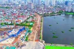 Cận cảnh đoạn V&agrave;nh đai 2,5 ở Khương Đ&igrave;nh sắp th&ocirc;ng xe