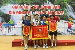 Bắc Ninh xếp thứ Nh&igrave; to&agrave;n đo&agrave;n Giải Cầu l&ocirc;ng, B&oacute;ng b&agrave;n gia đ&igrave;nh quốc gia năm 2026.