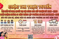 Phường An Khê phát động cuộc thi trực tuyến tìm hiểu nghị quyết đại hội Đảng các cấp
