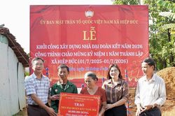 Hiệp Đức khởi c&ocirc;ng x&acirc;y dựng nh&agrave; cho 6 hộ gia đ&igrave;nh kh&oacute; khăn